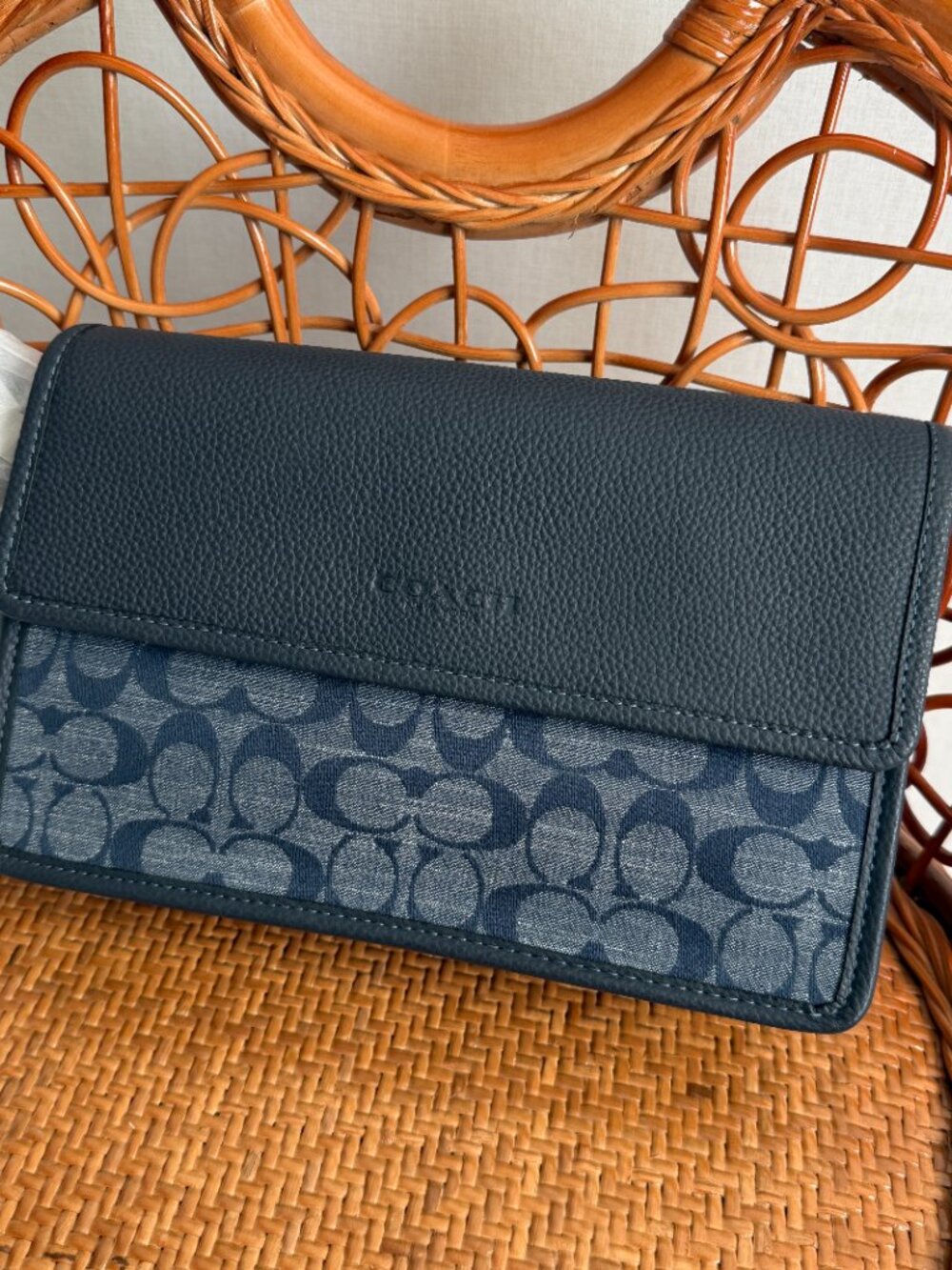 Coach Turner Flap Crossbody In Signature Chambray c8185